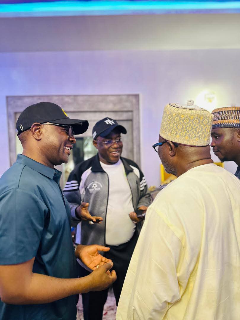 Dr. Musa Muhammed Maikaya, the CEO Maikaya Development Foundation, his host Dr. Ahmed Musa, the Nasarawa State Accountant General and others