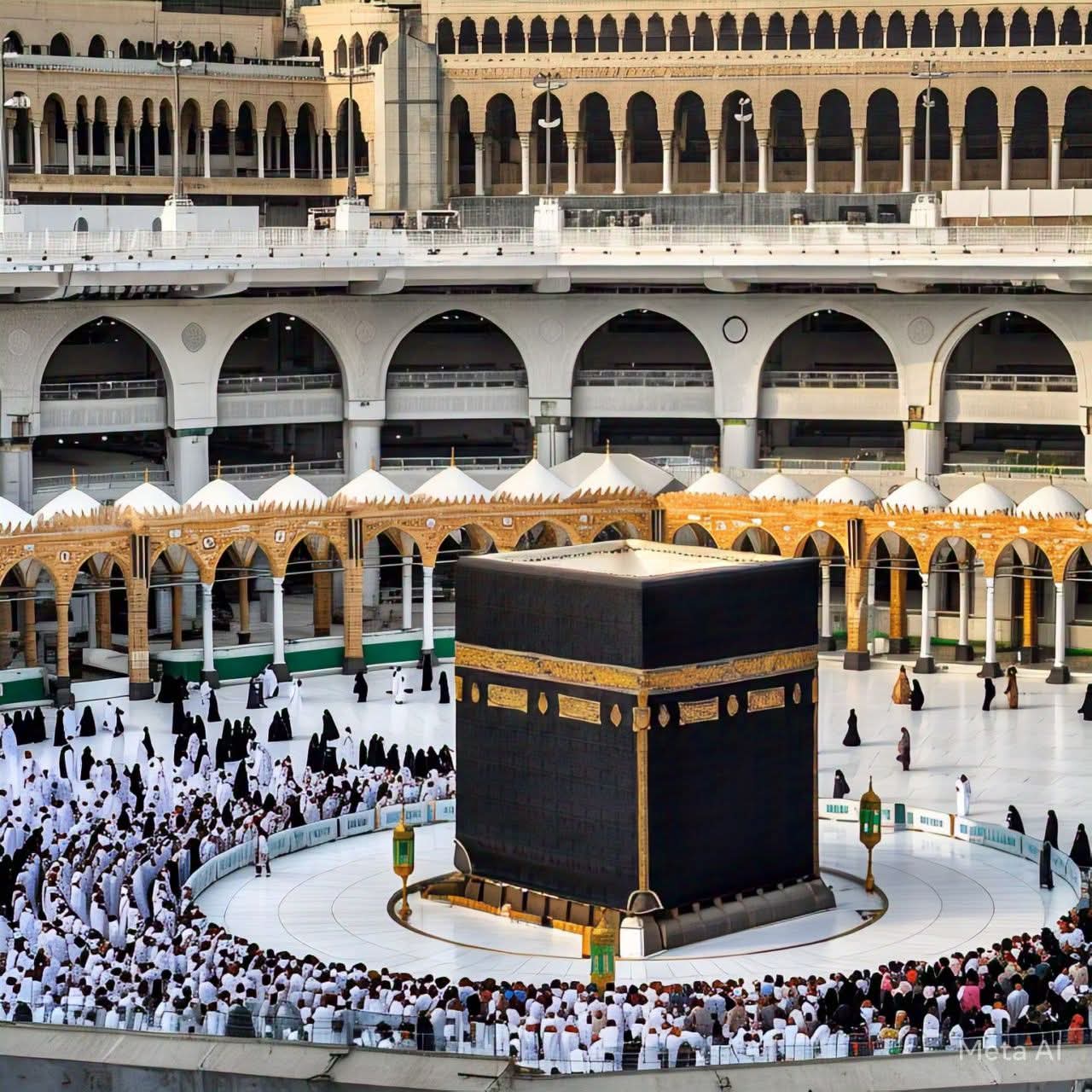 The Kaaba is the holiest site in Islam, located at the center of the Masjid al-Haram mosque in Mecca, Saudi Arabia. It is a cube-shaped stone structure considered the "House of Allah" and serves as the qibla—the direction Muslims face during daily prayers worldwide.