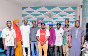 Commissioner Bashir Gegu's Chief of Staff, Hon. Muhammed Abdulmumuni Chiri in a group photograph with past Kogi LG council officials after presenting the 300,000 monthly support by Hon Bashir Gegu