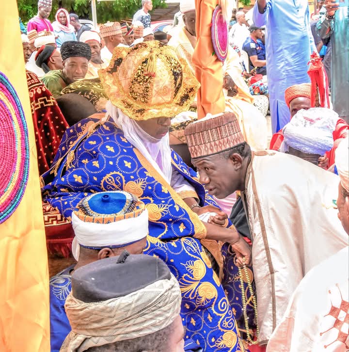 Ohimegye Igu Koton-Karfe Kingdom, His Royal Majesty, Dr. Saidu Akawu Salihu and Engr. Muhammed Abubakar Bashir Gegu, the Commissioner for Solid Minerals and Natural Resources in Kogi State