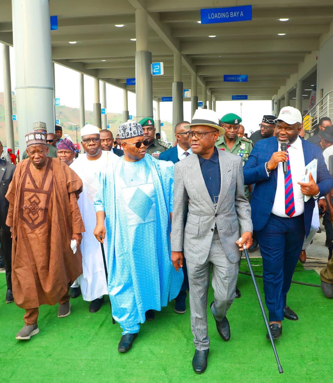 From Left: Dr. Ganduje, Senator Akpabio and Minister Wike