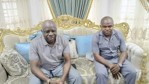 Senator Yakubu Oseni who represented Kogi Central District from 2019 - 2023 and Comrade Benjamin Jeremiah Ojodale, the incumbent Kogi State Chairman of the National Youth Council of Nigeria (NYCN) Senator Yakubu Oseni who represented Kogi Central District from 2019 - 2023 and Comrade Benjamin Jeremiah Ojodale, the incumbent Kogi State Chairman of the National Youth Council of Nigeria (NYCN)