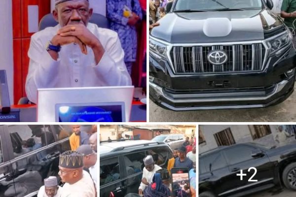Engr. Bashir Gegu donates a Land Cruiser Prado Jeep to Maigari of Lokoja Engineer Muhammed Abubakar Bashir Gegu, Commissioner for Solid Minerals and Natural Resources in Kogi State