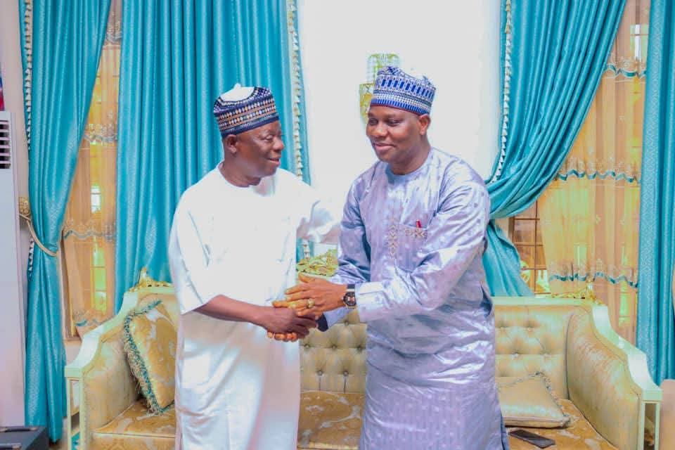 Former Nasarawa State House of Assembly Speaker, Rt. Hon Ibrahim Abdullahi Balarabe and incumbent Speaker, Rt. Hon Danladi Jatau
