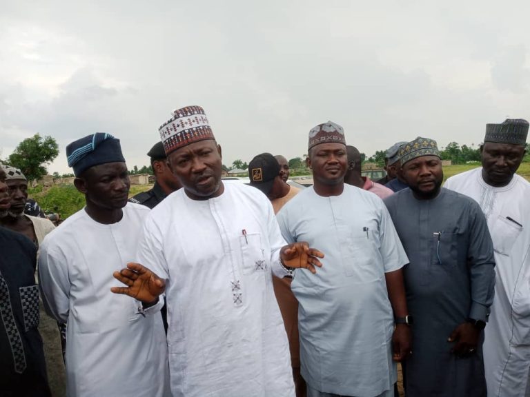 Pharm. Ahmed Baba Yahaya, the Executive Chairman of Toto Local Government Area led council officials, security chiefs to inspect the proposed site for the establishment of military facility in Katakpa, Toto LGA of Nasarawa State