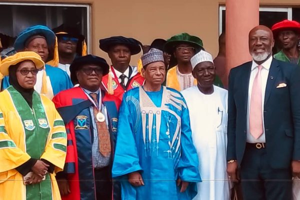 Prof. Gidado advocates restructuring for Nigeria’s development The inaugural lecturer, prof. Gidado, the NSUk Vice Chancellor, prof. Sa'adatu Hassan Liman and Sen. Dino Melaye Among other dignitaries shortly after the 53rd inaugural lecture.