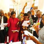 New officials of PCRC Karu area command, while taking oath of allegiance administered by Barrister Liatu Makama.