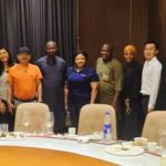 The DG NASWAMSA with Chinese business men during a dinner in his honour in Lagos.