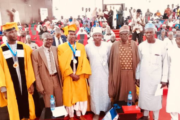 Two Eminent Researchers, Dr. Bashir Shafa and Dr. Abdullahi Ibrahim, Recognized with Fellowship Award by Africa Health Research Institute. The awardees with CMD FMC KEFFI and other guests during the award ceremony.