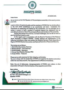 NYAN Speaker Announces End of Tenure, Sets Up Convention Committee