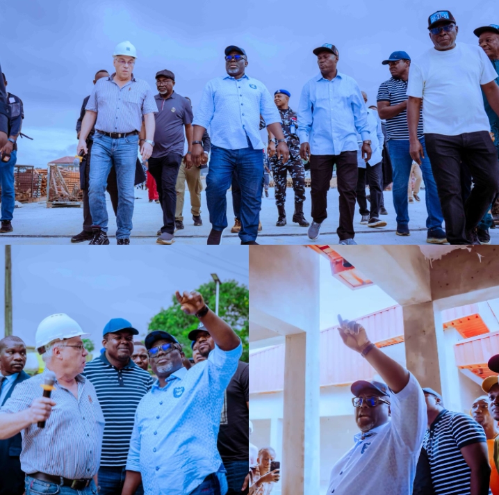 Jubilation, Commendation As Oborevwori Inspects Udu Harbour Mkt, Flyover, Storm Drainage in Warri