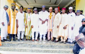 A group photography of prominent Egbira leaders at Musa Maikaya's residence in Toto