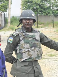 DSP Taiwo who shot someone on the site a few days ago. He's the head of the police officers who are illegally stationed there
