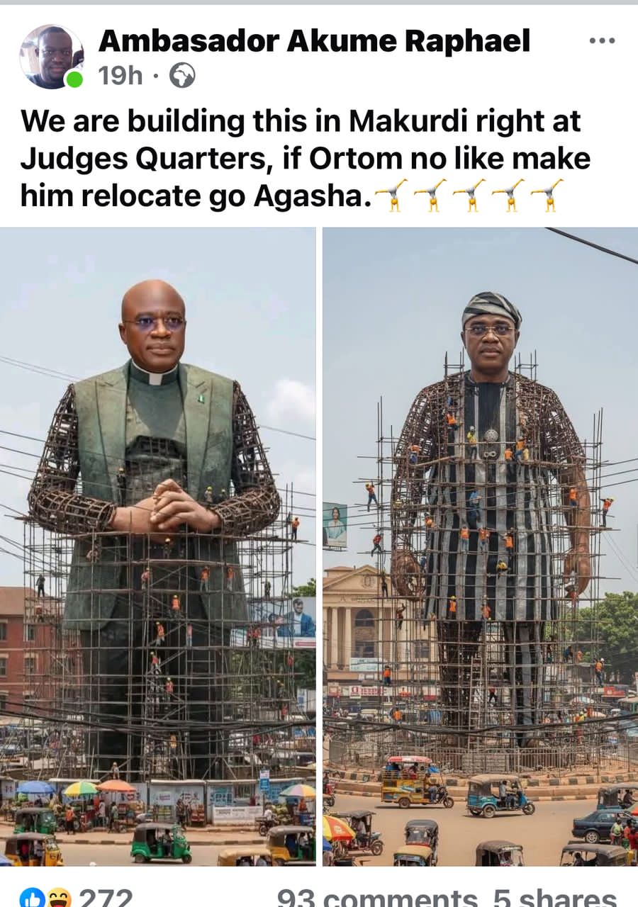 Governor Hyacinth Alia's statues