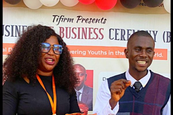 Tifirm Hosts Business initiative to Champion Digital Empowerment for Youths at NSUK The CEO/ Founder of Tifirm, Mr. Omotayo Israel Samuel in a photograph with one of the dignitaries.