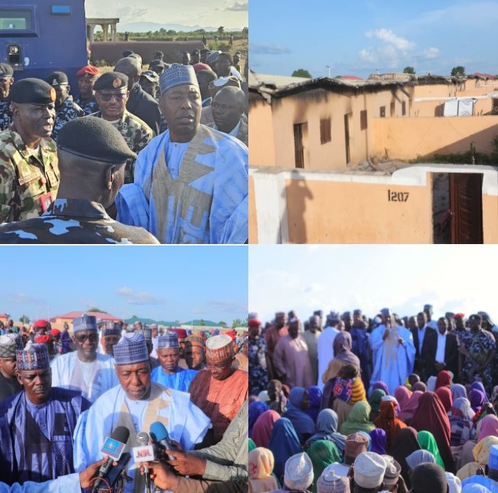 Zulum Visits Families of 63 Slain Borno Residents