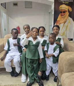 Barr Yakubu Galadima's lovely kids celebrating Nigeria's 65th Independent Anniversary