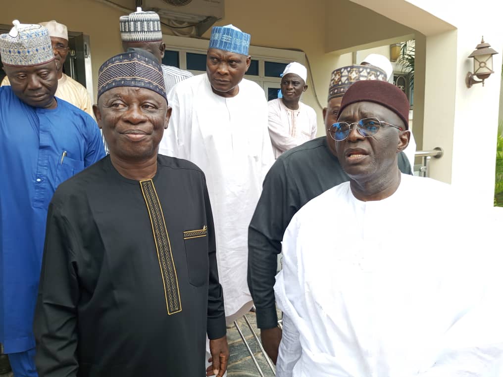 Former Speaker, Nasarawa State House of Assembly Rt. Hon. Ibrahim Balarabe Abdullahi and Executive Director and CEO National Commission for Refugees, Migrant and Internally Displaced Persons Hon. Ahmed Aliyu Tijani