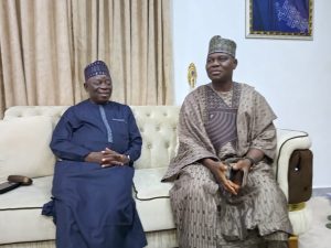 Rt. Hon. Ibrahim Balarabe Abdullahi, former Speaker of Nasarawa State House of Assembly and Rt. Hon. Danladi Jatau, Speaker of the Nasarawa State House of Assembly