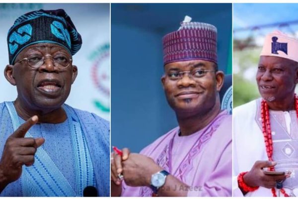 Like Tinubu in Lagos, Yahaya Bello Remain Relevant in Kogi Politics – Chief Asaje President Bola Ahmed Tinubu (L), Yahaya Adoza Bello (M), Chief Richard Asaje (R)