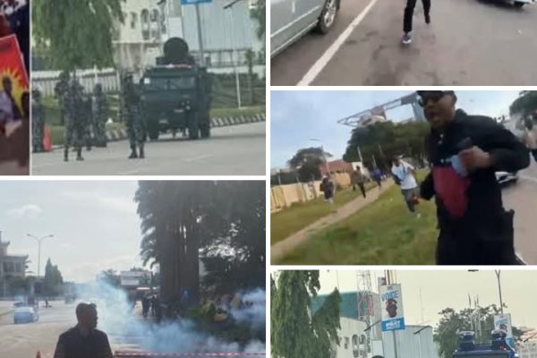 Security tightens in Abuja as #FreeNnamdiKanu protesters’ organisers beaten, arrested Security tightens in Abuja as #FreeNnamdiKanu protesters' organisers beaten, arrested