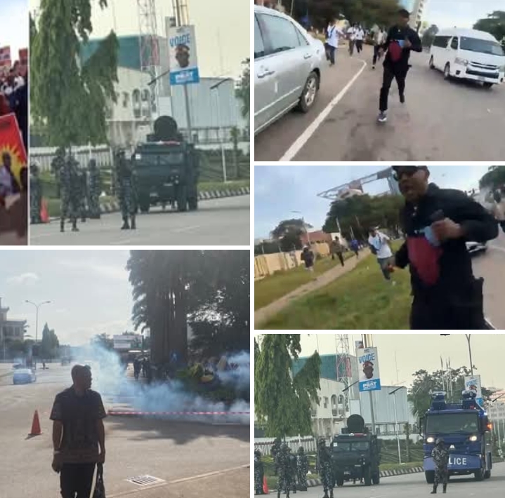 Security tightens in Abuja as #FreeNnamdiKanu protesters' organisers beaten, arrested