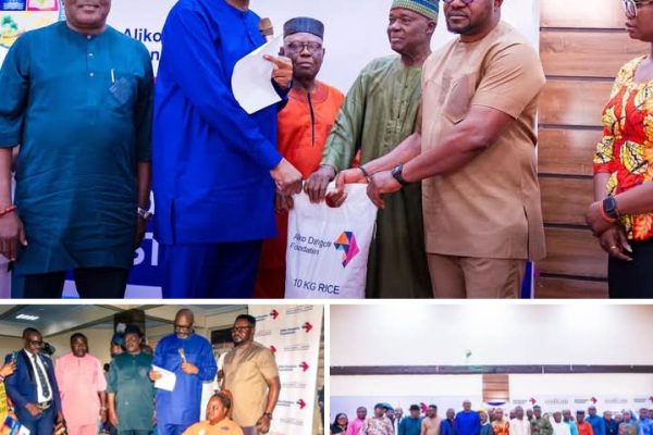 Aliko Dangote Foundation Launches Rice Distribution In Delta Aliko Dangote Foundation Launches Rice Distribution In Delta