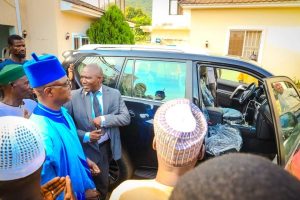 Barr. Muhammed Tanko Musa Osuku, Executive Chairman Kogi State Civil Service Commission with reverred Ohimegye Igu Koton-karfe, HRM. Dr. Saidu Akawu Salihu (Agabaidu) 