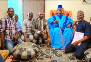 Barr. Muhammed Tanko Musa Osuku, Executive Chairman Kogi State Civil Service Commission with reverred Ohimegye Igu Koton-karfe, HRM. Dr. Saidu Akawu Salihu (Agabaidu) 