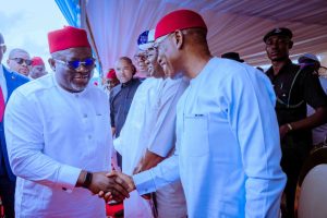 Delta State Governor, Rt. Hon. Sheriff Oborevwori (L) and Former Delta State Governor,  Senator Ifeanyi Okowa