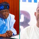 President Bola Ahmed Tinubu and Kogi West Senator, Sunday Steve Karimi