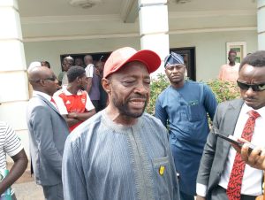 Prof. M. S. Haruna granting an interview after the stakeholders meeting in Garaku.
