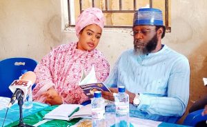 Nalaraba with his wife who is also a Majority leader of Kaduna state house of Assembly.