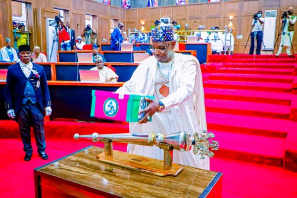 Governor Abdullahi Sule presenting 2026 budget to State Assembly on Wednesday