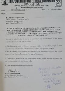 INEC's letter to ADC