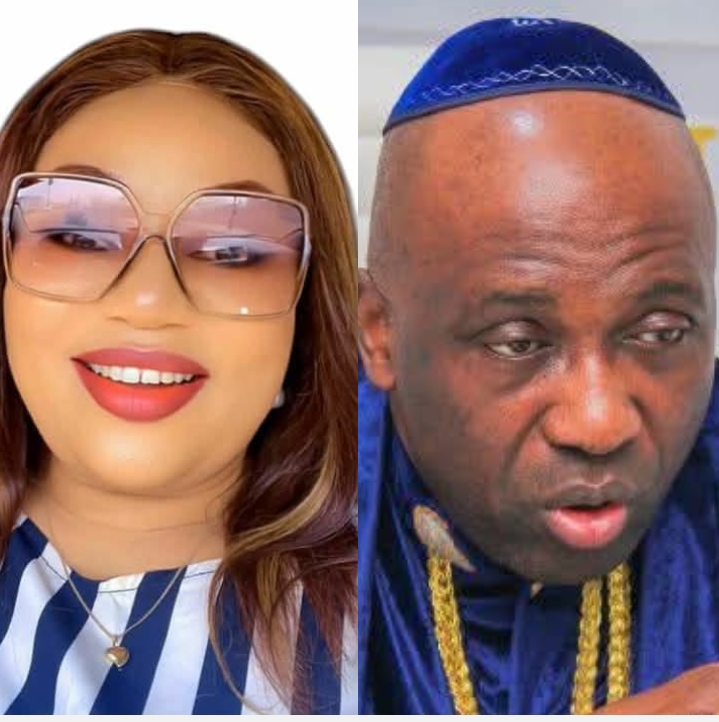 Oluchi Oparah, former National Treasurer of Labour and Primate Elijah Ayodele, leader and spiritual head of the INRI Evangelical Spiritual Church