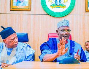 Senator Abdullahi Adamu and Governor Abdullahi Sule