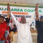Senator Usman Jibrin Wowo endorsed the APC Chairmanship candidate Hon Samuel Danjuma Shekwolo and his running Hajiya Asabe Boyi during the party's stakeholders meeting in Kuje