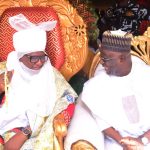 The emir of Keffi Dr. Shehu Chindo Yamusa and the deputy Governor of Nasarawa state Dr. Emmanuel Akabe during the 10th anniversary held at Government college Keffi.