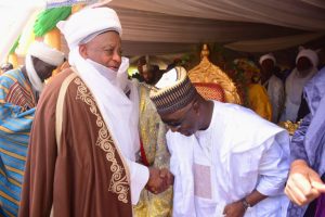 Sultan of Sokoto his eminence Sa'ad Mohammed Abubakar with the deputy Governor of Nasarawa state.