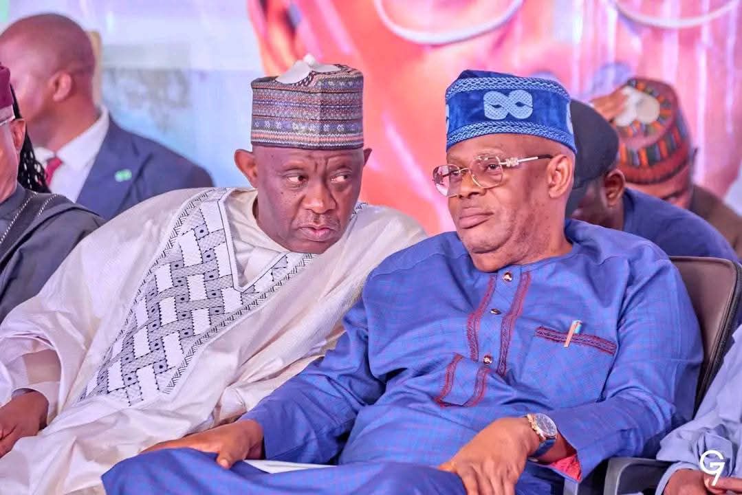 Senator Sunday Steve Karimi of Kogi West District and Rt. Hon. James Abiodun Faleke of Ikeja Federal Constituency in Lagos State