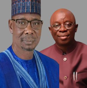 Engineer Abdullahi Sule, Executive Governor of Nasarawa State and Rt. Hon. Ibrahim Balarabe Abdullahi, Former Speaker of Nasarawa State House of Assembly 