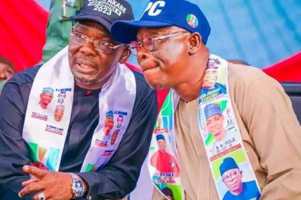 Engineer Abdullahi Sule, Executive Governor of Nasarawa State and Rt. Hon. Ibrahim Balarabe Abdullahi, Former Speaker of Nasarawa State House of Assembly