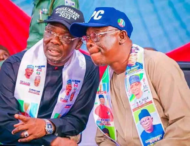 Engineer Abdullahi Sule, Executive Governor of Nasarawa State and Rt. Hon. Ibrahim Balarabe Abdullahi, Former Speaker of Nasarawa State House of Assembly