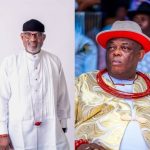 Hon Mark Ikpuri and His Royal Majesty Kingsley Emakpo Orereh, Igbi II, Ovie of Agbarha-Warri Kingdom