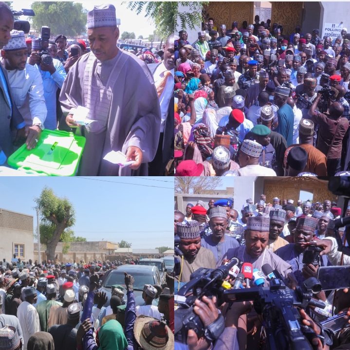 Borno Council Polls: Zulum casts vote in Ajari unit, Mafa ward, commends peaceful conduct and large turnout