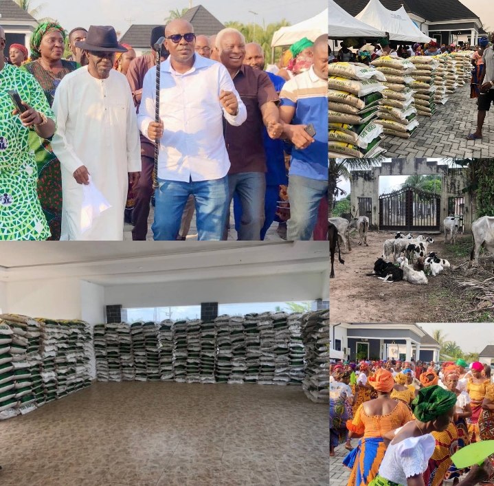 Obiodeh Brings Yuletide Joy to Isoko South with Generous Food Distribution