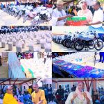 Dr. Hajarat Danyaro, Nasarawa's only female legislator, redefines politics with support for constituents, Presents 10 motorcycles, 200 bags of rice, 100 wrappers, solar street lights, scholarships for 100 students, and other items