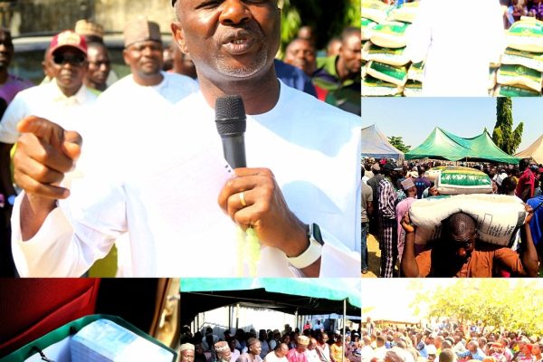 Nasarawa APC Lawmaker Daniel Ogazi gives N10 Million, rice to constituents for Christmas