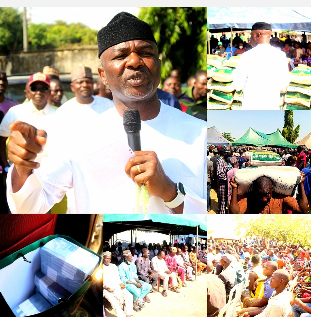 Nasarawa APC Lawmaker Daniel Ogazi gives N10 Million, rice to constituents for Christmas